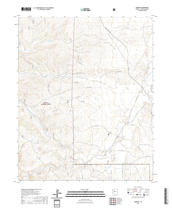Simmons, AZ — USGS 7.5-minute topo (2021)