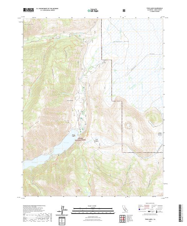 Twin Lakes, CA — USGS 7.5-minute topo (2021)