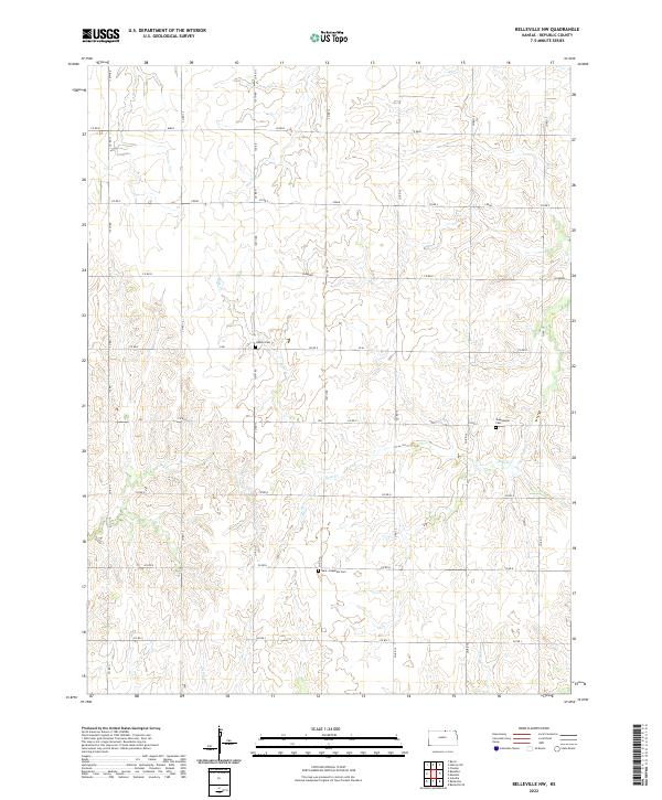 Belleville NW, KS — USGS 7.5-minute topo (2022)