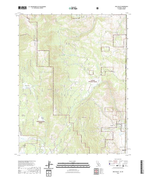 Dog Valley, CA-NV — USGS 7.5-minute topo (2022)
