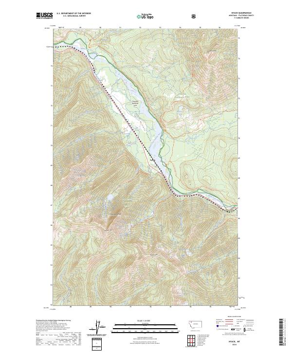 Nyack, MT — USGS 7.5-minute topo (2024)
