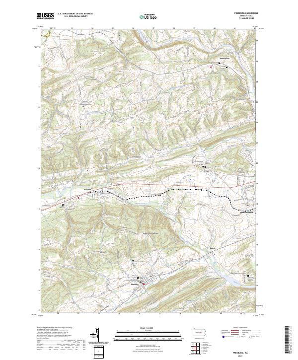 Freeburg, PA — USGS 7.5-minute topo (2023)