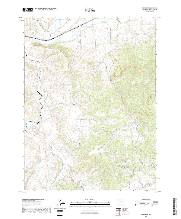 Cow Creek, CO — USGS 7.5-minute topo (2022)