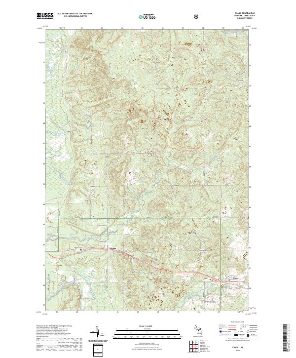 Chase, MI — USGS 7.5-minute topo (2023)