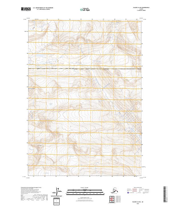 Valdez A-6 NE, AK — USGS 7.5-minute topo (2023)