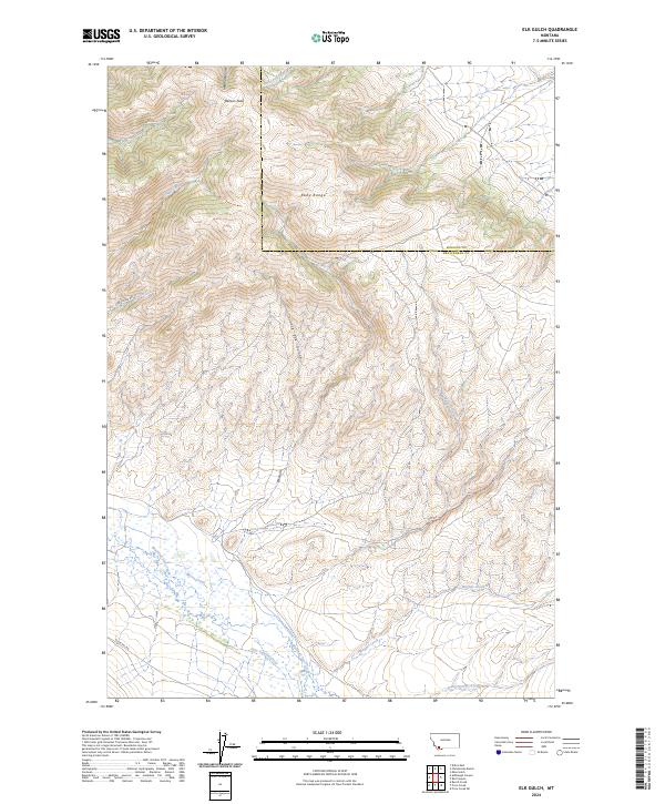 Elk Gulch, MT — USGS 7.5-minute topo (2024)