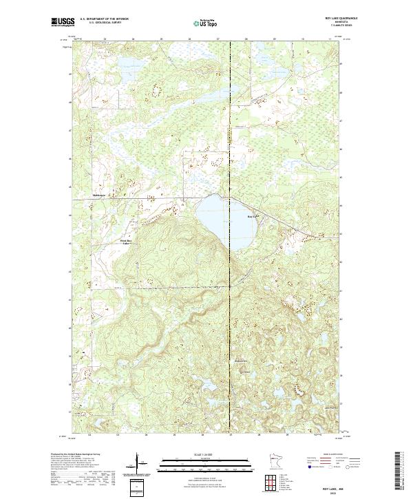 Roy Lake, MN — USGS 7.5-minute topo (2022)