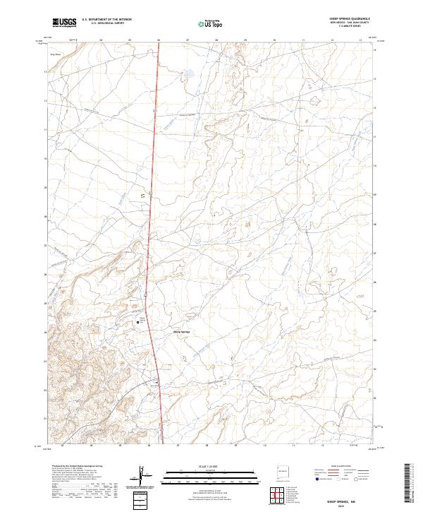 Sheep Springs, NM — USGS 7.5-minute topo (2023)