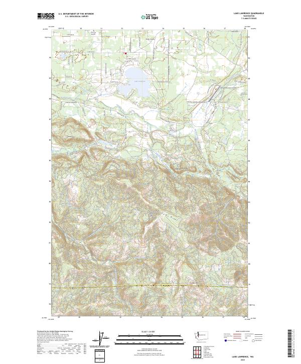 Lake Lawrence, WA — USGS 7.5-minute topo (2023)