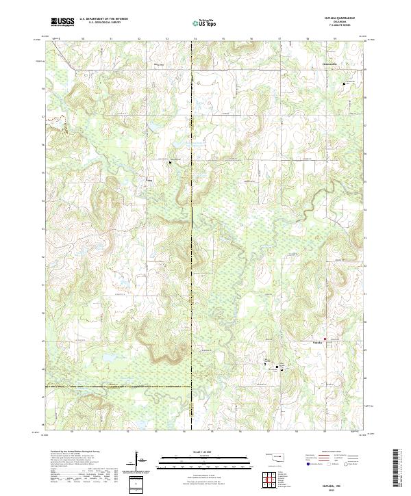 Nuyaka, OK — USGS 7.5-minute topo (2022)