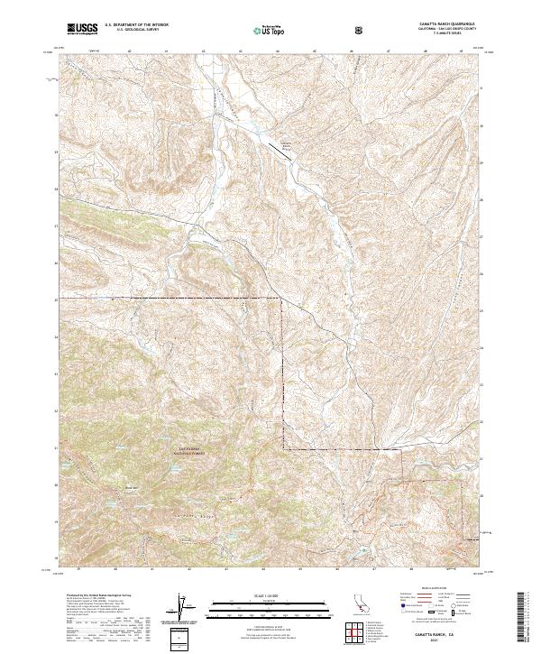 Camatta Ranch, CA — USGS 7.5-minute topo (2021)