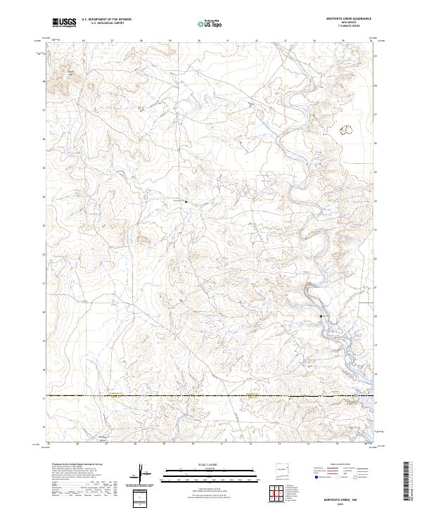 Montesito Creek, NM — USGS 7.5-minute topo (2023)