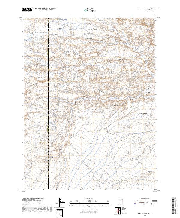 Pariette Draw SW, UT — USGS 7.5-minute topo (2023)