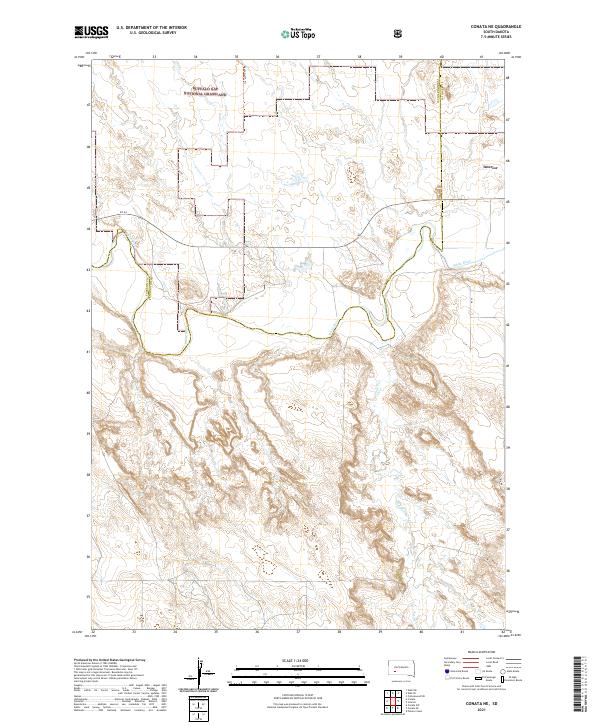 Conata NE, SD — USGS 7.5-minute topo (2021)