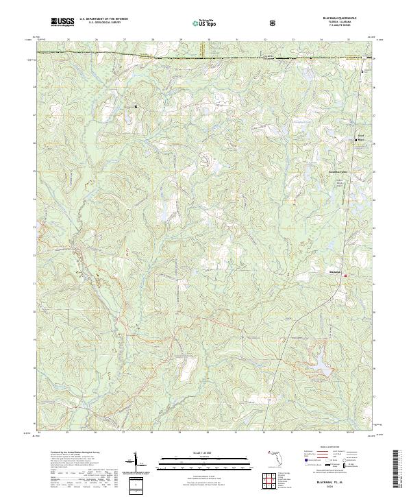 Blackman, FL-AL — USGS 7.5-minute topo (2024)