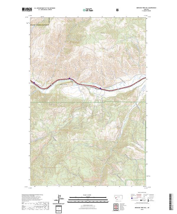 Medicine Tree Hill, MT — USGS 7.5-minute topo (2024)