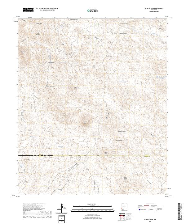 Steeple Rock, NM — USGS 7.5-minute topo (2023)