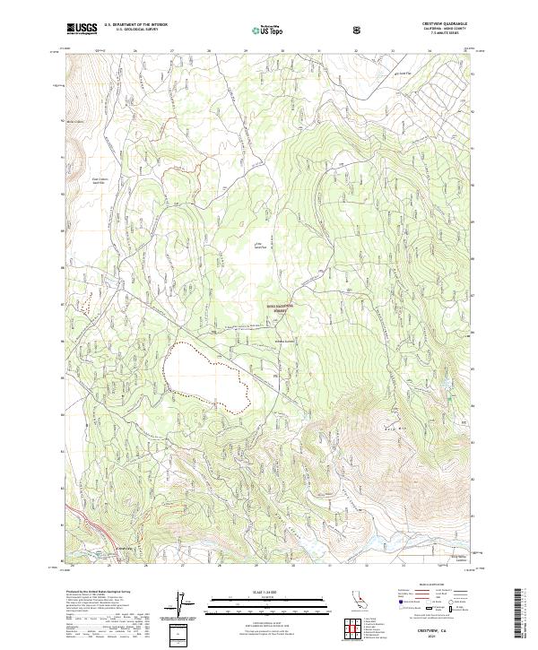 Crestview, CA — USGS 7.5-minute topo (2021)