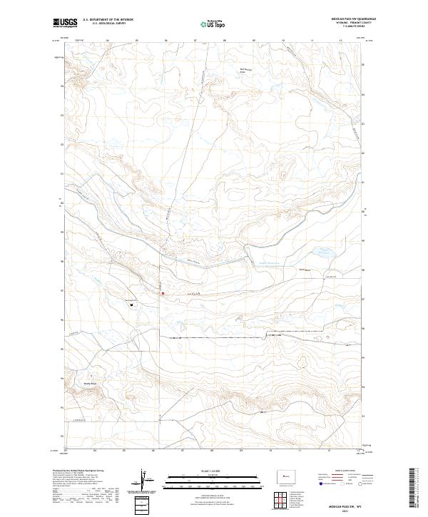 Mexican Pass SW, WY — USGS 7.5-minute topo (2021)