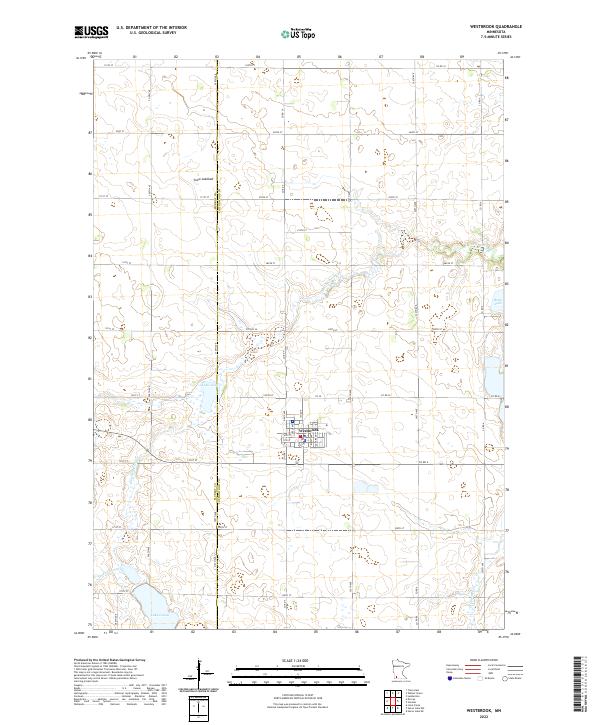 Westbrook, MN — USGS 7.5-minute topo (2022)