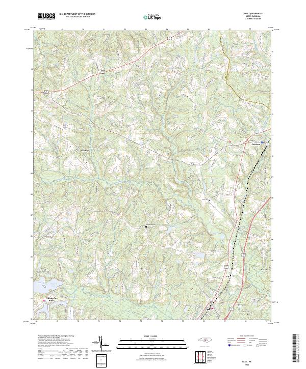 Vass, NC — USGS 7.5-minute topo (2022)