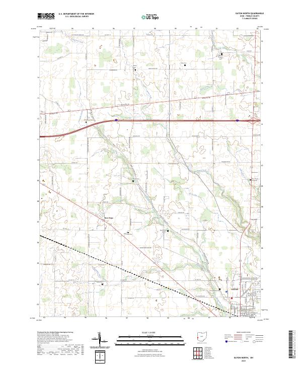 Eaton North, OH — USGS 7.5-minute topo (2023)