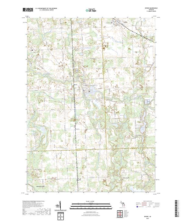Byron, MI — USGS 7.5-minute topo (2023)
