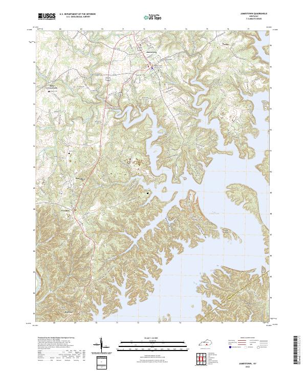 Jamestown, KY — USGS 7.5-minute topo (2022)