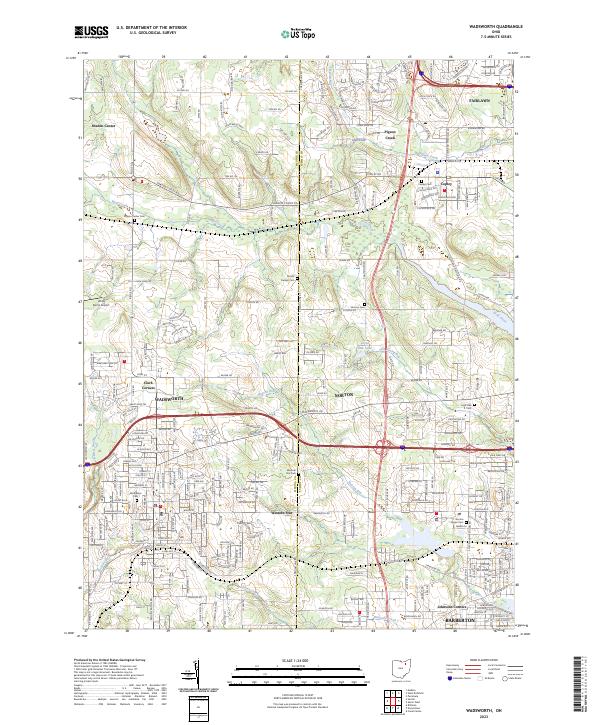 Wadsworth, OH — USGS 7.5-minute topo (2023)