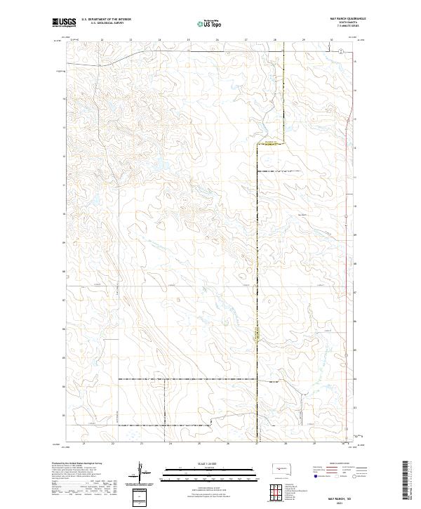 May Ranch, SD — USGS 7.5-minute topo (2021)
