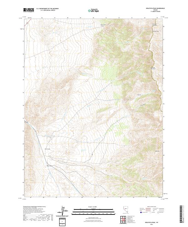 Desatoya Peak, NV — USGS 7.5-minute topo (2021)