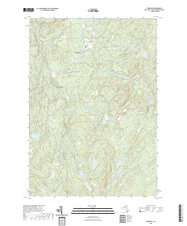 Degrasse, NY — USGS 7.5-minute topo (2023)