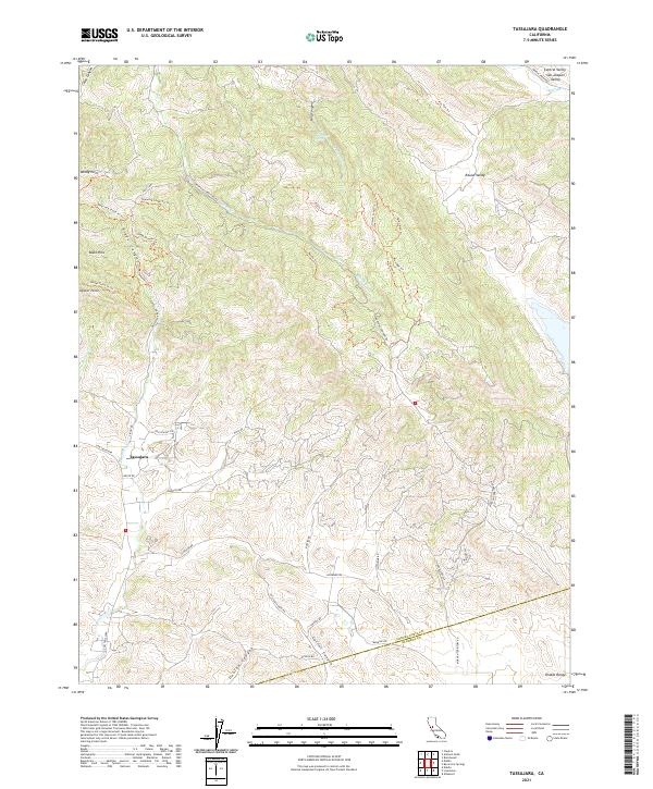 Tassajara, CA — USGS 7.5-minute topo (2021)