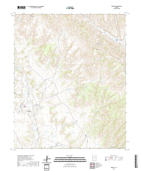 Cibecue, AZ — USGS 7.5-minute topo (2021)