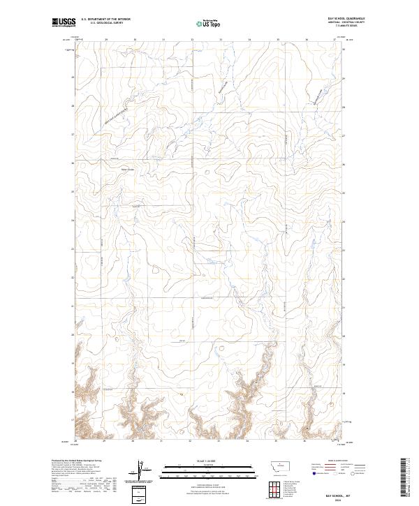 Day School, MT — USGS 7.5-minute topo (2024)