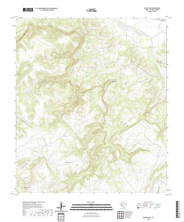 Major Peak, TX — USGS 7.5-minute topo (2022)