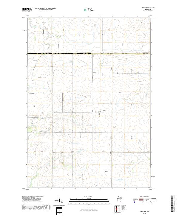 Sargeant, MN — USGS 7.5-minute topo (2022)