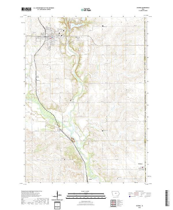 Eldora, IA — USGS 7.5-minute topo (2022)