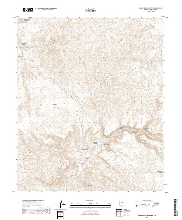 Brandenburg Mountain, AZ — USGS 7.5-minute topo (2021)