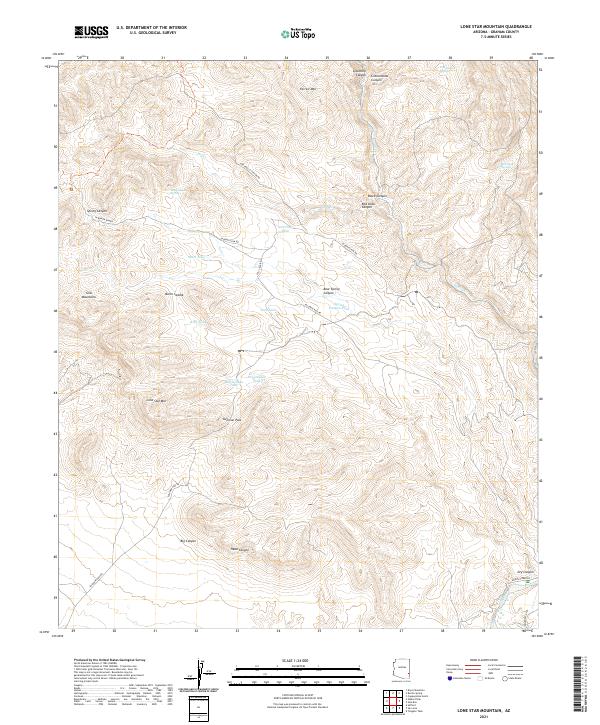Lone Star Mountain, AZ — USGS 7.5-minute topo (2021)
