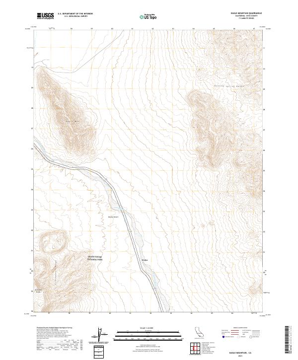 Eagle Mountain, CA — USGS 7.5-minute topo (2021)