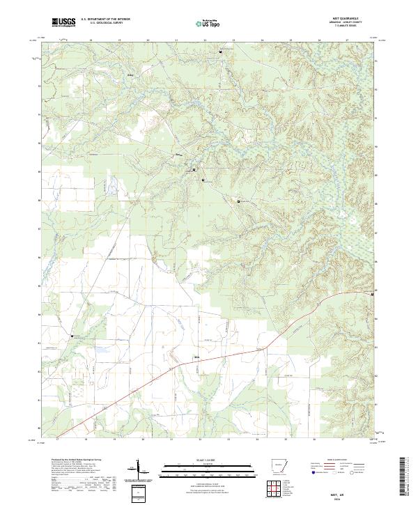 Mist, AR — USGS 7.5-minute topo (2024)