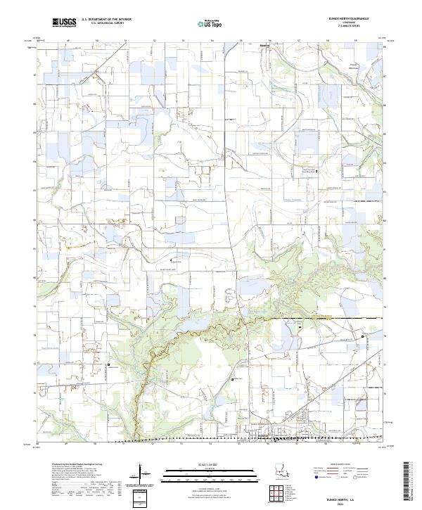 Eunice North, LA — USGS 7.5-minute topo (2024)