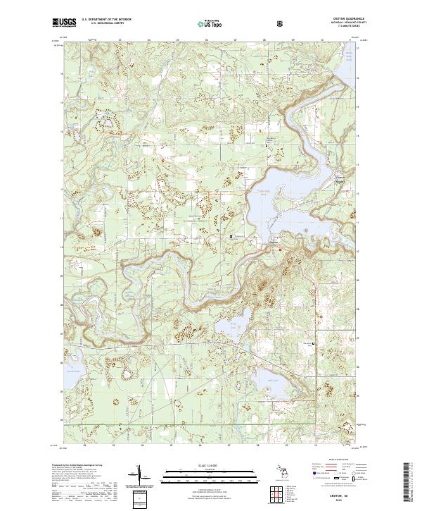 Croton, MI — USGS 7.5-minute topo (2023)