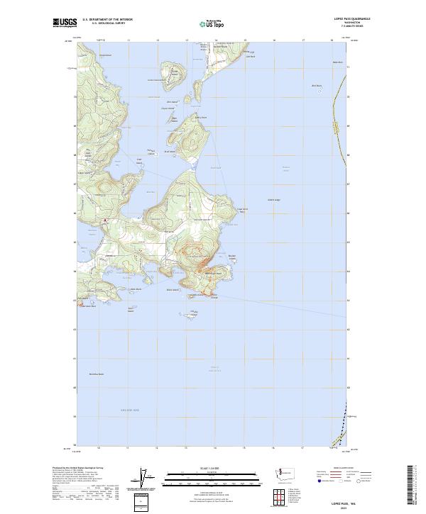 Lopez Pass, WA — USGS 7.5-minute topo (2023)