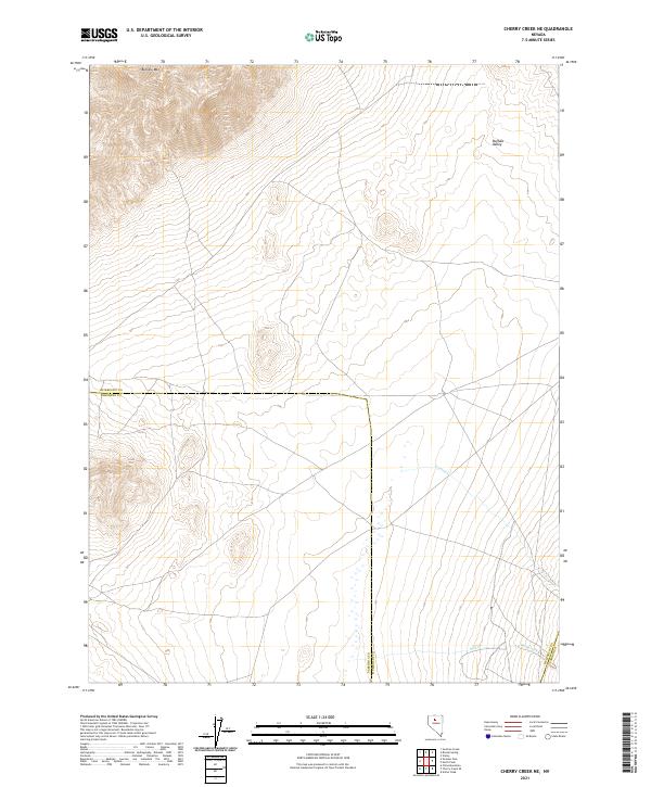 Cherry Creek NE, NV — USGS 7.5-minute topo (2021)