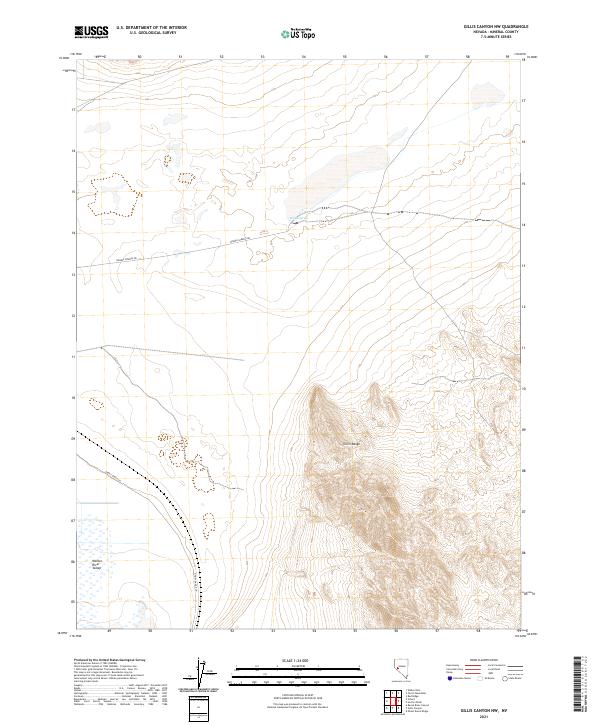 Gillis Canyon NW, NV — USGS 7.5-minute topo (2021)