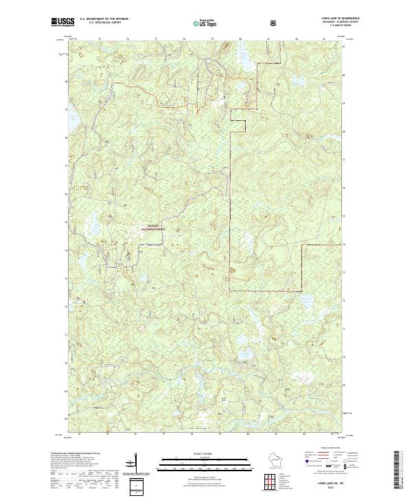 Long Lake SE, WI — USGS 7.5-minute topo (2022)