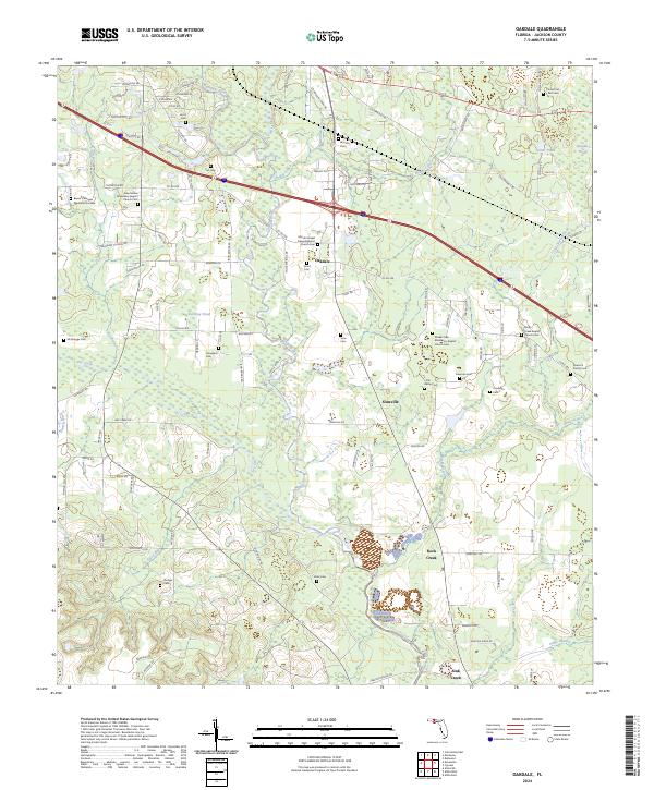 Oakdale, FL — USGS 7.5-minute topo (2024)