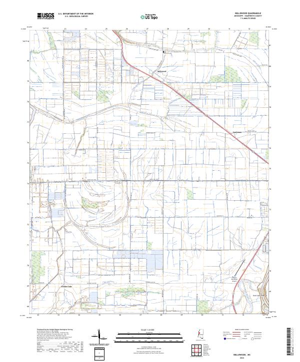 Bellewood, MS — USGS 7.5-minute topo (2024)